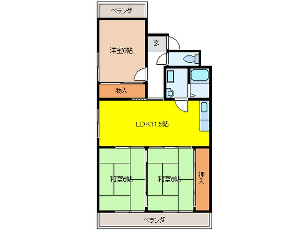 福寿ハイツの物件間取画像